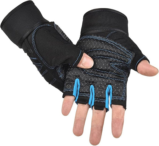 Workout Gloves, Gym Gloves for Men, Wrist Wraps Lifting Wrist Wraps Gloves for Working Out, Hand Out Gloves Fitness Gloves Full Palm Protection