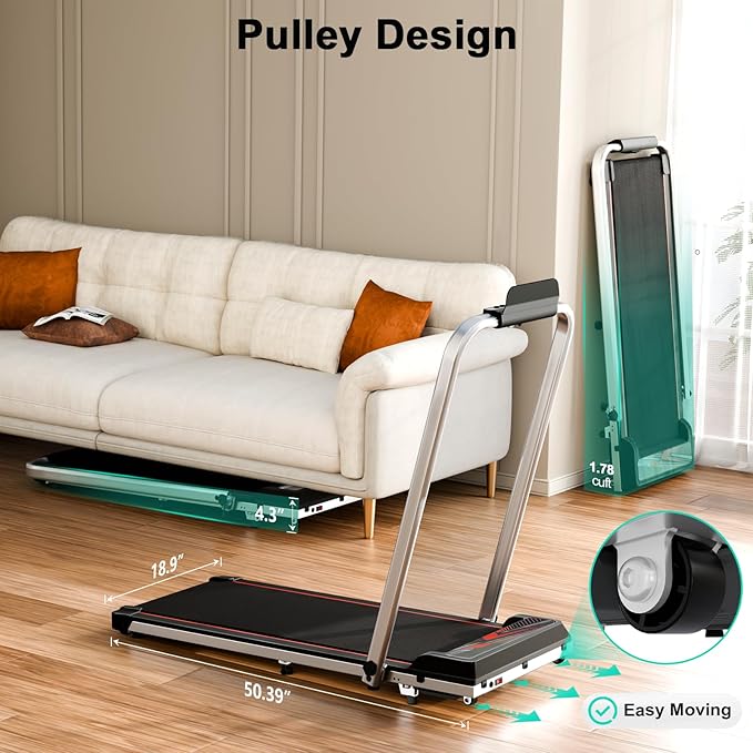 Treadmill with Incline, 3 in 1 Walking Pad with Incline for Home Office w/3.0HP Motor/7.6MPH, Walking Pad with Handle Bar/Remote/LED Display, Walking Pad Treadmill with Incline Supports Up to 350lbs