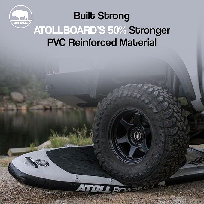 Atoll Inflatable Stand Up Paddle Board ISUP, Bravo Hand Pump and 3 Piece Paddle, Travel Backpack and Accessories New Leash Included Two Sizes - 11ft and 9ft