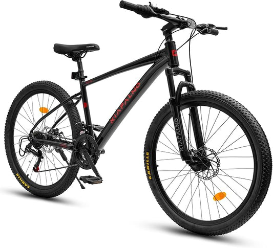 20 24 26 Inch Mountain Bike, 20 inch 7 Speeds Steel Kids Fat Tire Mountain Bike, 24 26 inch Aluminum Frame Boys Bike, Front Suspension Dual Disc Brake Teens Sport Bikes for Kids Boys Girls