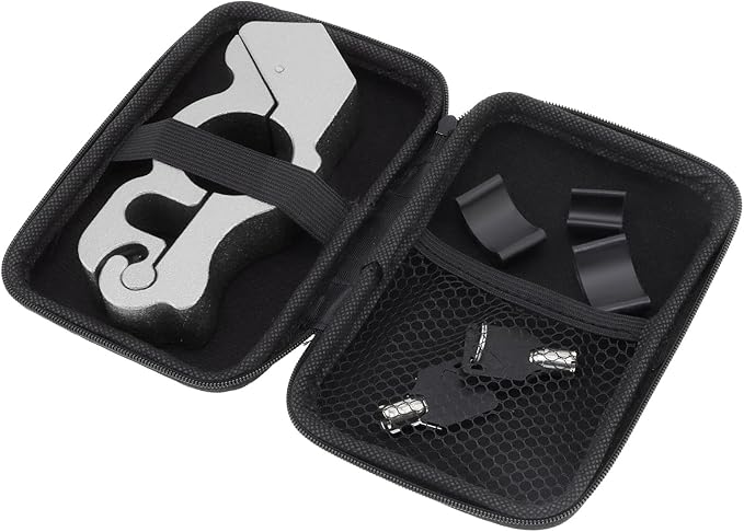 Windance Motorcycle Handlebar Lock Anti Theft Heavy Duty Brake Lever Parking Security Lock for Mopeds Motorbike Bike ATV (Silver)