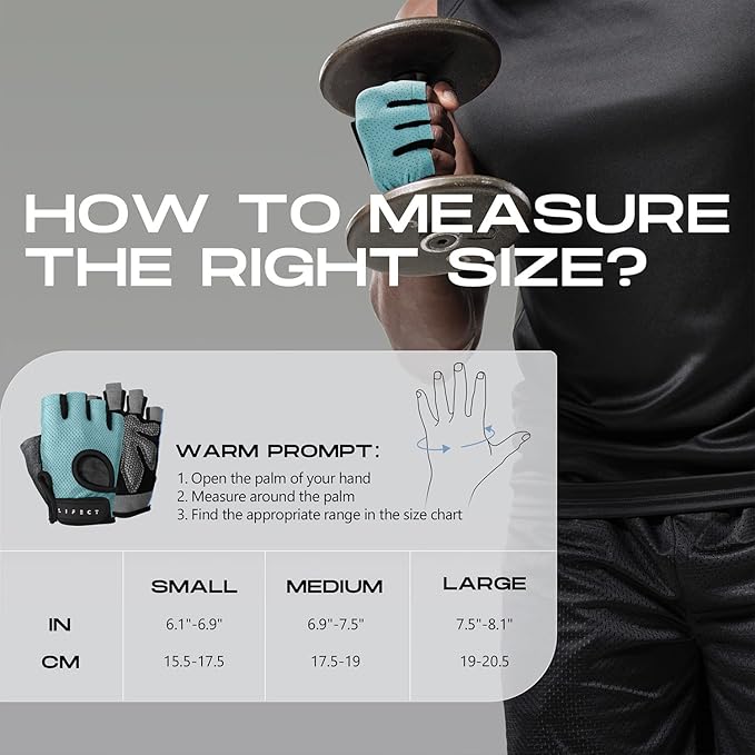 LIFECT Essential Breathable Workout Gloves, Weight Lifting Fingerless Gym Exercise Gloves with Curved Open Back, for Powerlifting, Women and Men