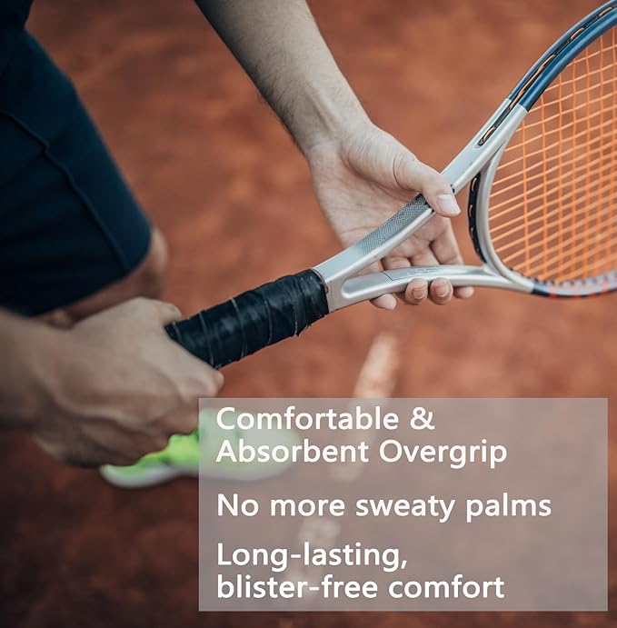 LK Sports Tennis Racket Grip Tape, 12 Pack, Absorbent and Anti-Slip Tennis Overgrip, Precut Soft Pickleball Paddle/Badminton Wrap Grips Tape