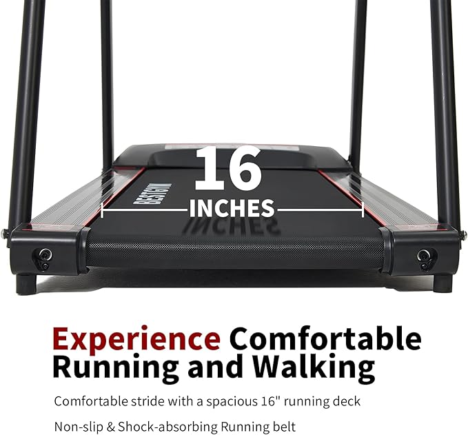 Walking Treadmill with Long Handrail for Balance,Recovery Fitness Exercise Machine Foldable Treadmills for Home with Holder LCD Display,Treadmill for Seniors 300 lbs Capacity