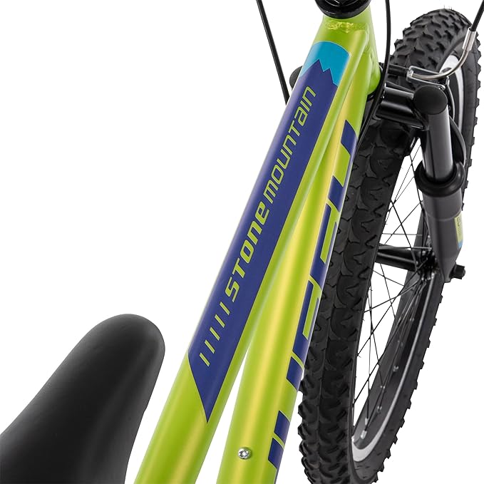 Huffy Stone Mountain Hardtail Mountain Bike for Boys/Girls/Men/Women, 20"/24"/26" Sizes, 6 or 21 Speed Shimano Twist Shifting, Front or Dual Suspension, Comfort Saddle, Sleek Colors