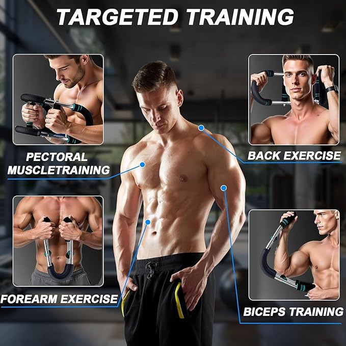 Mr Sculpt Gorilla Bar Twister Arm Trainer 40-90lb & 90-120lb Adjustable Chest Workout Equipment | Portable Power Twister Bar for Men | Home Gym Equipment | Arm & Forearm Strength Trainer