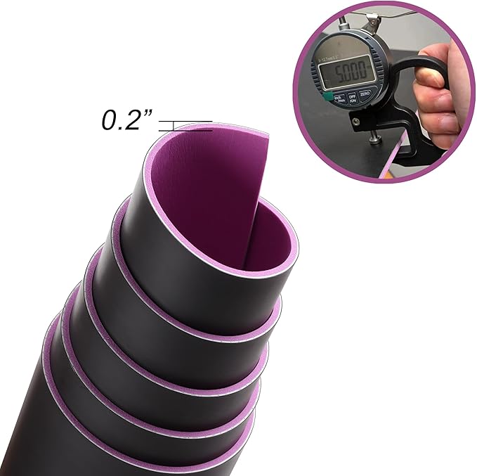 Ballet Dance Floor for Home Practice – Portable Ballet Floor - Vinyl Mat, Non-Slip, Cushioned 0.2" for Barre & Floor Practice, Easy to Clean