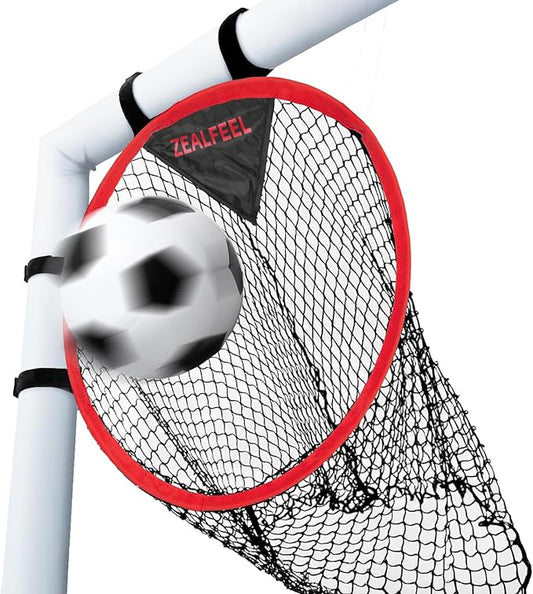 Soccer Goal Target for 2 Pcs, 16-in Top Bins Soccer Target Goal for Corner Shooting Accuracy Training, Easy to Attach and Detachable, Portable Soccer Goal with Carry Bag for Teens and Adults