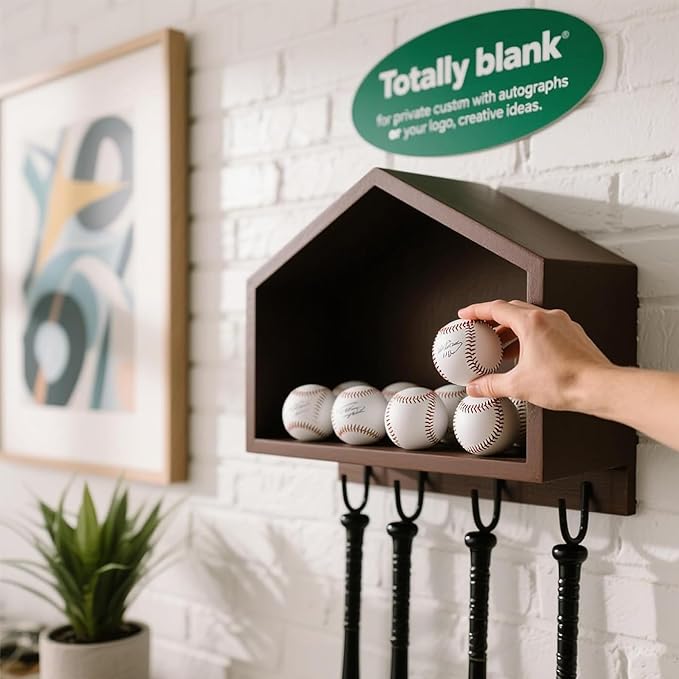 Rarapop Blank Standard Baseball Balls, Official Size 9 Inch Leather Covered Practice Baseball Training Ball for League Play, Pitching, Hitting, Batting, Fielding, Autograph