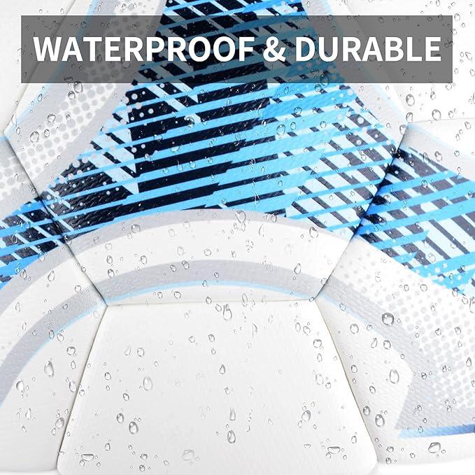 SHOKE Soccer Ball Size 5 Official Size Soccer Ball Thermal Bonded Training Slip Resistant