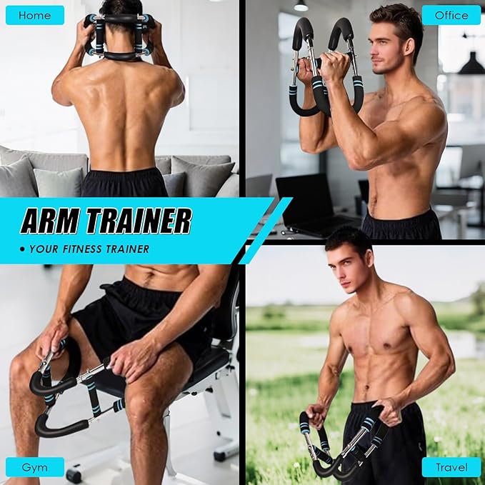 Twister Arm Exerciser, 70-110lb Adjustable Workout Equipment,Twister Arm Exerciser,Chest,Arms, Shoulders and Forearms Muscle Training Fitness Equipment,Portable Power Twister Bar