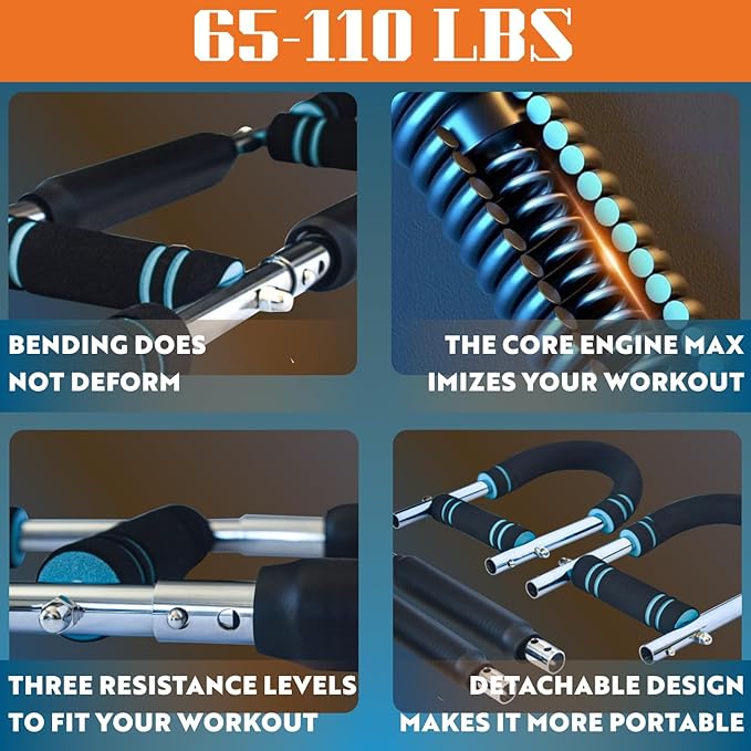 Twister Arm Trainer – Adjustable Chest, Arm, Shoulder & Back Exercise Equipment for Men & Women – Portable Spring Resistance – Home Gym Equipment