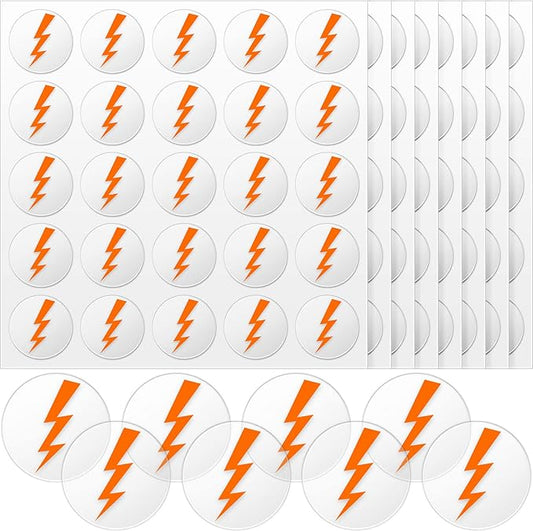 Jecery 200 Pcs Helmet Stickers Baseball Softball Helmet Award Baseball Stickers 1.1 Inch Self Adhesive for Softball Lacrosse Wall (Clear Print Orange)