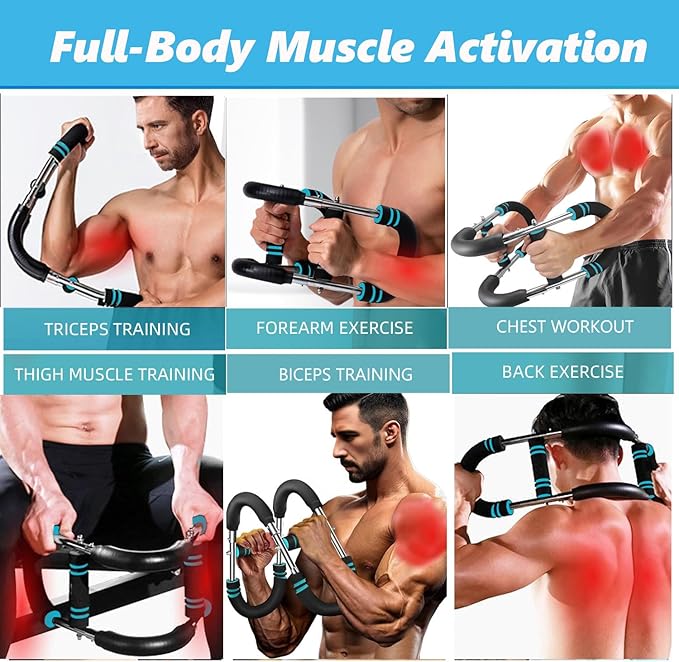 Twister Arm Trainer, Adjustable Resistance Twister Arm Exerciser Chest Exerciser for Men, Portable Chest Workout Equipment Arm Trainer for Men
