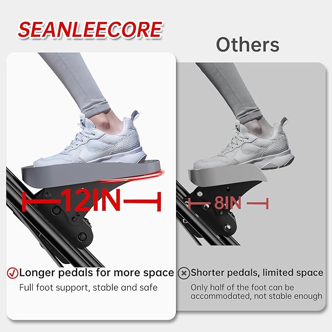 Stair Stepper Machine for Home with Device Holder & Silicone Floor Mat, Extra-Long Non-Slip Pedals Vertical Climber Exercise Machine