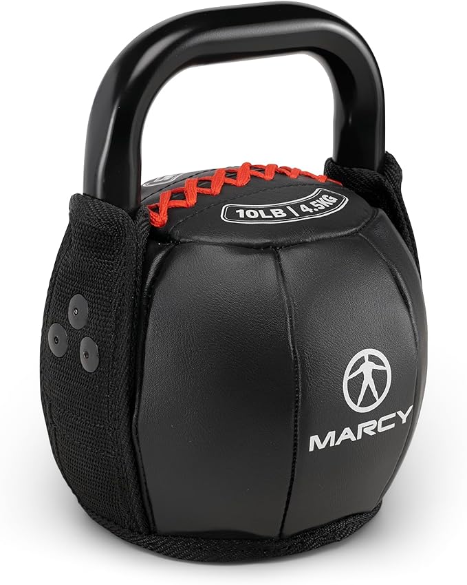 Marcy Strength Training Soft Kettlebell with Handle for Weightlifting, Conditioning, Strength and core Training 10 lbs - 40 lbs