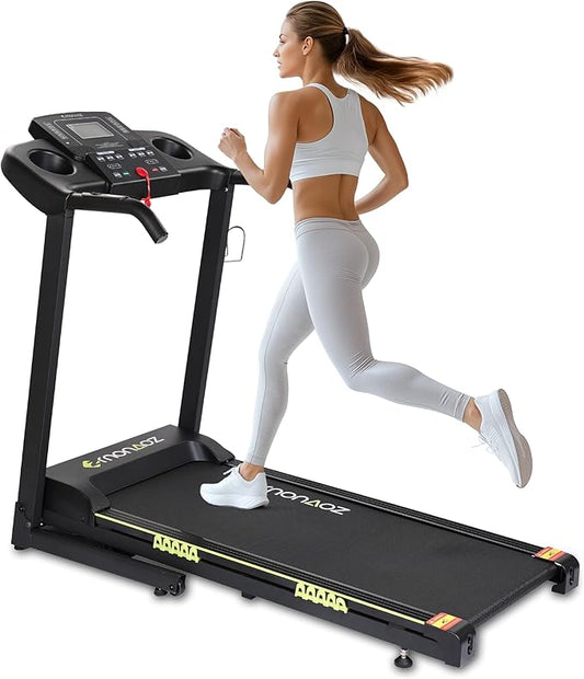 Treadmills for Home, Treadmill with 0-12% Auto Incline, 3.0HP Folding Electric Treadmil, 18" Wide Running Machine with Bluetooth Speaker & Pulse Monitor, 300 LBS Weight Capacity