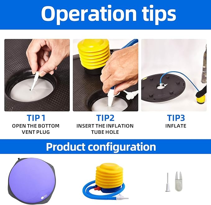 Balance Ball Home Workout Equipment, 27.5/31.5 inch Exercise Ball Balance Trainer, Stability Ball for Exercise, Half Balance Ball Strength Training Equipment for Cardio and Core Training