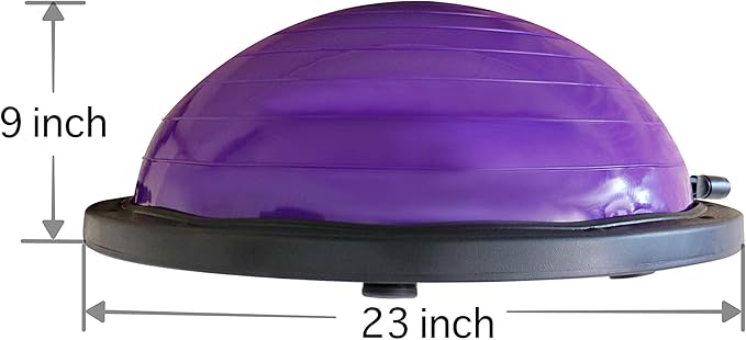 Nice C Balance Ball, Half Ball, Balance Ball, Exercise Workout Trainer, with Resistant Band, Strength Fitness Yoga with Bonus Foot Pump
