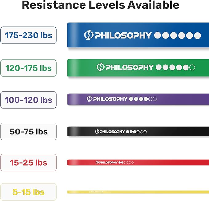 Philosophy Gym Pull Up Assist Band - Resistance Power Loop Exercise Band