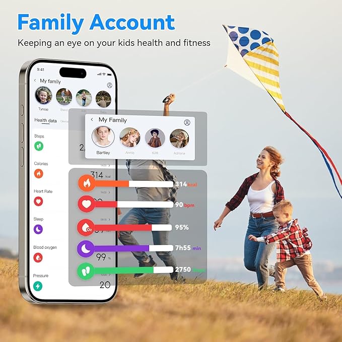 Smart Watch for Kids with Heart Rate Sleep Monitor, Games/Alarm/IP68 Waterproof Smart Watch for Boys Girls, Step Calorie Pedometer Activity Tracker, Kids Fitness Watch Birthday Gifts for Aged 4-16