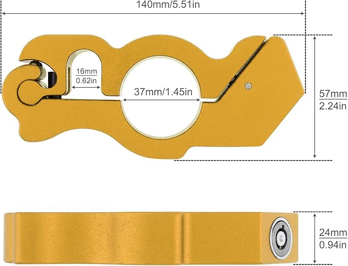 Windance Motorcycle Handlebar Lock Anti Theft Heavy Duty Brake Lever Parking Security Lock for Mopeds Motorbike Bike ATV (Yellow)