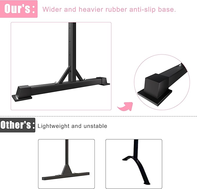 Ballet Barre for Home, Height Adjustable Ballet Bar, Freestanding Portable Ballet Barre, 4 Non-slip Bases Stable Dance Bar, Heavy Duty Metal Durable Ballet Equipment for Kids and Adult Commons
