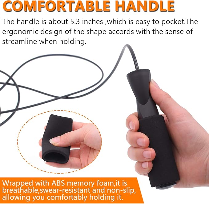 Speed Jump Rope Skipping - Blazing Fast Jumping Ropes - Endurance Workout for Boxing, MMA, Workout Equipment Martial Arts or Just Staying Fit Adjustable for Men, Women and Children