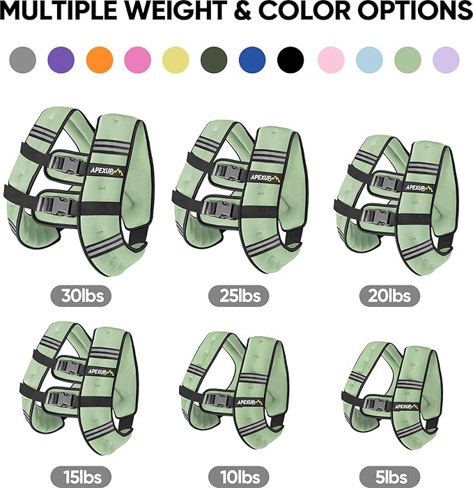 APEXUP Weighted Vest Men Women, Weight Vest for Women Workout Equipment for Strength Training Running