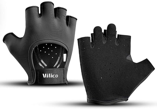 Light Workout Gloves for Women Men, Breathable Adjustable Strap Gym Gloves for Working Out, Microfiber Anti-Slip Weightlifting Gym Accessories