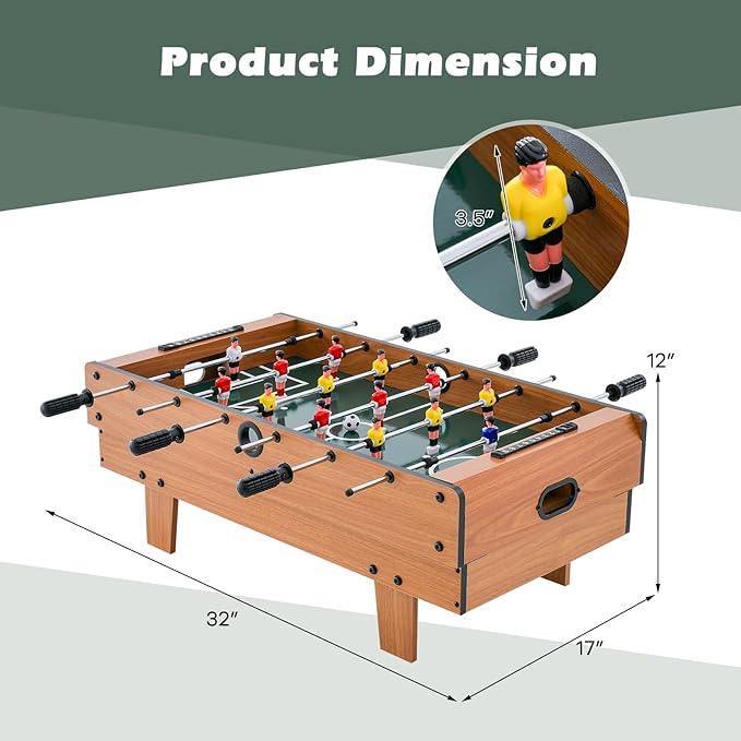 Giantex 4-in-1 Multi Game Table, Combo Foosball Game Table Top w/Billiards, Ping Pong, Push Hockey for Home, Game Room, Family Night & Arcade, Wood Combination Game Table Set for Adults