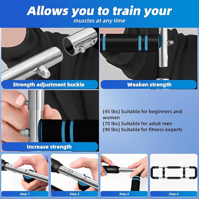 Twister Arm Trainer, Women's arms, Men's Chest, Shoulder and Forearm Muscle Training Fitness Equipment, Portable Spring Resistance Home Fitness Equipment