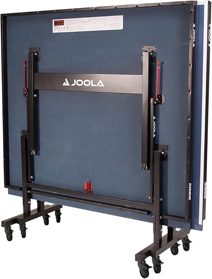 JOOLA Inside Professional MDF Indoor Ping Pong Table with Quick Clamp Table Tennis Net and Post Set - 10 Minute Easy Assembly - Tournament Quality - Foldable with Single Player Playback Mode