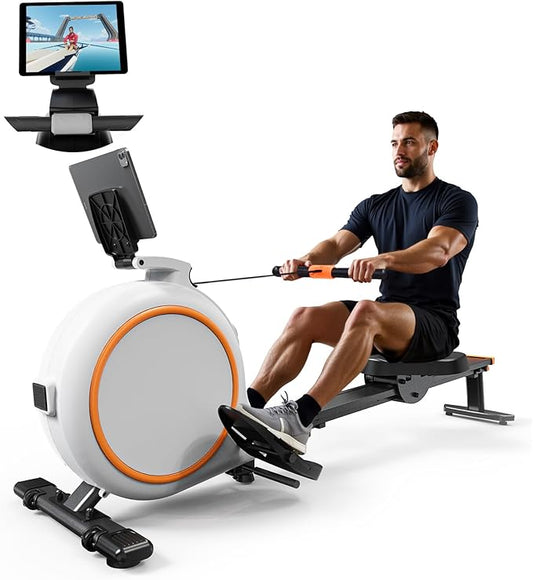 Superun Rowing Machines for Home, Magnetic Rowing Machine with 32 Levels, Rower Machine of Quiet Resistance & 300LBS Weight Capacity, Row Machine with LED Monitor, App Supported and Comfortable Seat