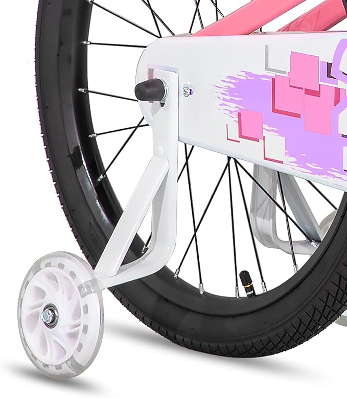 JOYSTAR Pluto 12 14 16 18 20 Inch Kids Bike with Light Up Training Wheels, Kids' Bicycle for Boys Girls Age 3-12 Years, Children Bikes, Multiple Colors