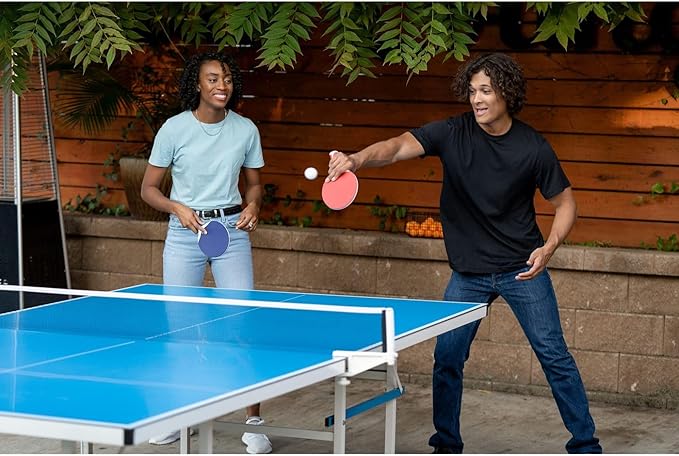 STIGA XTR Professional Outdoor Table Tennis Tables – All Weather Aluminum Waterproof Outdoor or Indoor Design with Net & Post - 10 Minute Easy Assembly Ping Pong Table with Compact Storage