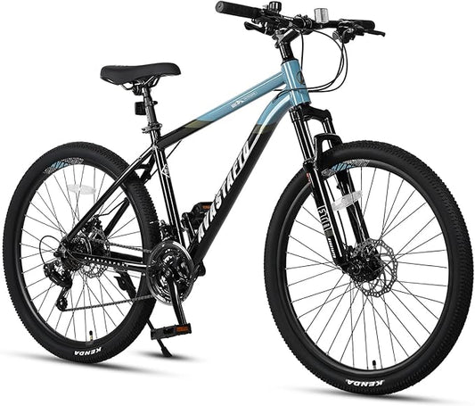AVASTA Earth 26 27.5 inch Mountain Bike with 21-Speed，Aluminum Frame, Dual Disc Brake, Comfortable Saddle,Multiple Colors