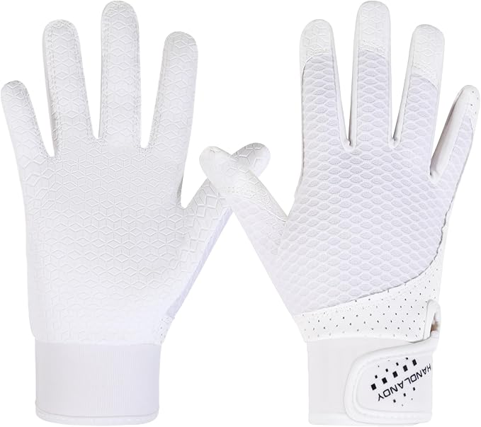 HLDD HANDLANDY Batting Gloves – Durable Grip, Breathable Baseball Softball Gloves for Adults Youth Kids – Gift for Players
