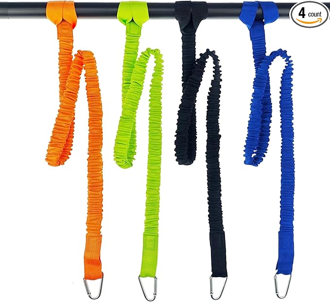 Kayak Paddle Leash Kayak Rod Leash Stretchable Coiled Lanyard Leash for Kayak and Paddles, Fishing Poles Rods
