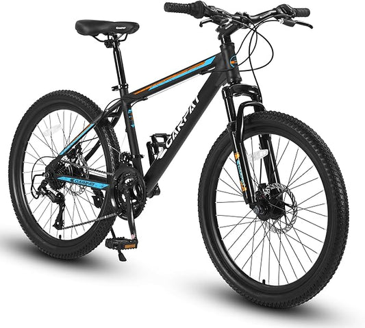 24/26/27.5 Inch Wheels Mountain Bike Shimano 21 Speeds with Mechanical Disc Brakes Aluminum/High-Carbon Steel Frame Suspension MTB Bikes Mountain Bicycle for Adult & Teenagers