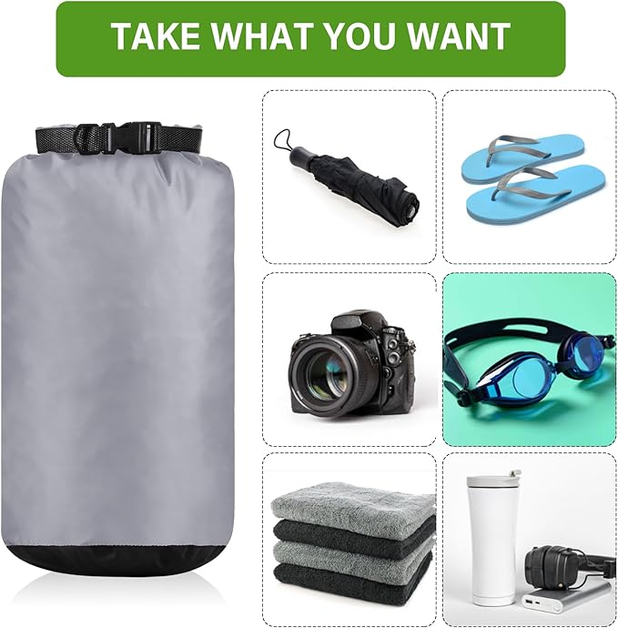 6 Pcs Waterproof Dry Bag Sack Lightweight Outdoor Dry Bags 35 L, 20 L, 15 L, 10 L, 5 L, 3 L Waterproof Boat Bag for Kayaking, Backpacking, Hiking, Camping Rafting(Dark Color)