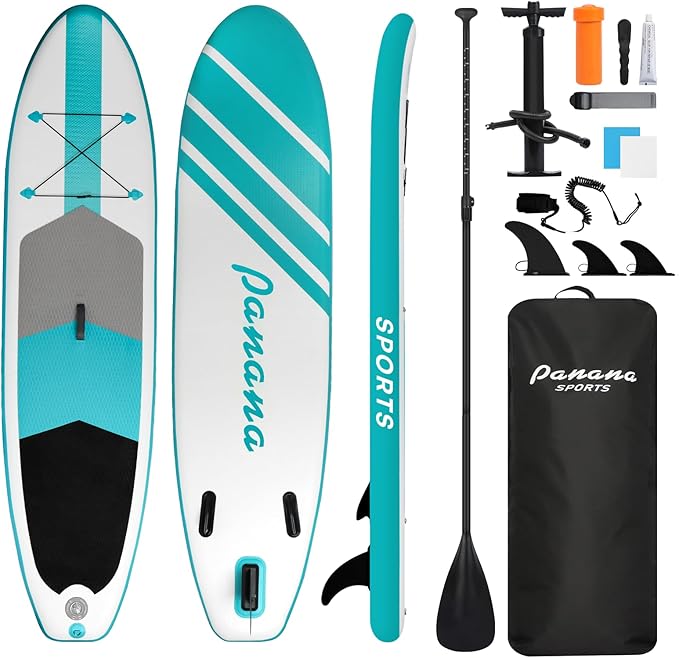 Panana Inflatable Stand Up Paddle Board, 10'x31 x6 SUP with Premium Paddle Board Accessories Kit, Anti-Slip EVA Deck for Adults Youth of All Skill Levels