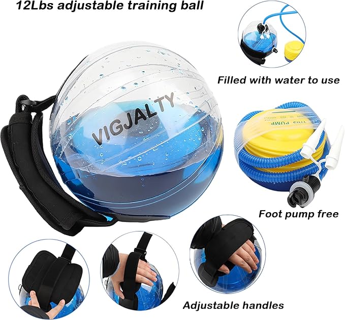 Heavy Duty Adjustable Aqua Bag - Durable Water Filled Training Aqua Bags for Strength Core & Full Body Workouts - Portable Fitness Equipment - Home Gym Outdoor Water Weights Sandbag Alternative