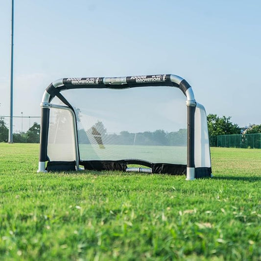 Soccer Innovations QuickFold™ Portable Aluminum Goal (4x2.5), Competition Soccer, Backyard Goal for Practice, Collapsible for Easy Storage, Mini Net