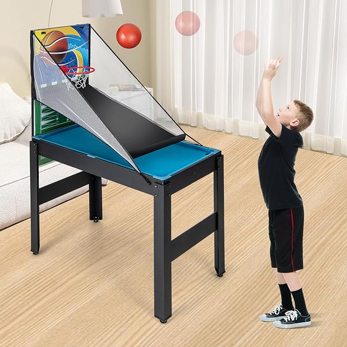 Giantex 14-in-1 Multi Game Table, Combination Game Tables with Foosball, Hockey, Basketball, Ping Pong, Pool, Chess, Bowling, Checkers, Shuffleboard, Combo Game Table Set for Adults Kids