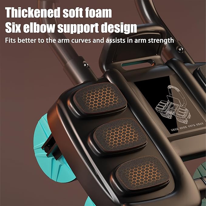 2024 New Ab Wheel Roller with Elbow Support - Automatic Rebound Abdominal Wheel Roller, The Upgraded Four-wheel Abdominal Wheel Core Workout Equipment Home Gym Abs Machine