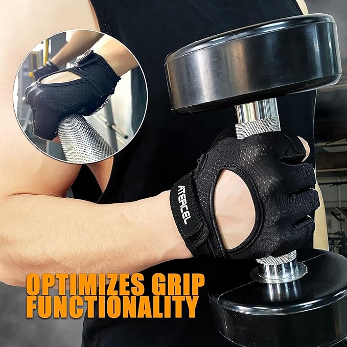 ATERCEL Weight Lifting Gloves Full Palm Protection, Workout Gloves for Gym, Cycling, Exercise, Breathable, Super Lightweight for Mens and Women