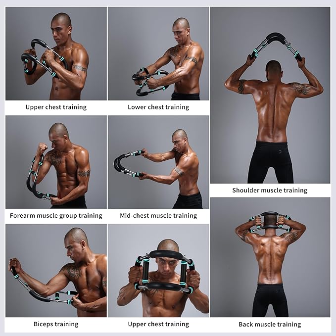 Twister Arm Trainer,Adjustable Chest Workout Equipment, Arm Shoulder Chest Trainer for Men,Chest arm Exerciser, Portable Chest Clip Muscle(U60-100lbs kit)