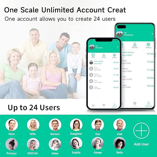 EEBBL Weight Scale for Body Fat with Handle, 20 Precise Body Biological Analyzer, Digital Bathroom Weighing Bluetooth Scale, Body Composition Monitor Health Analyzer 400 lbs - Black，with Baby/Pet Mode