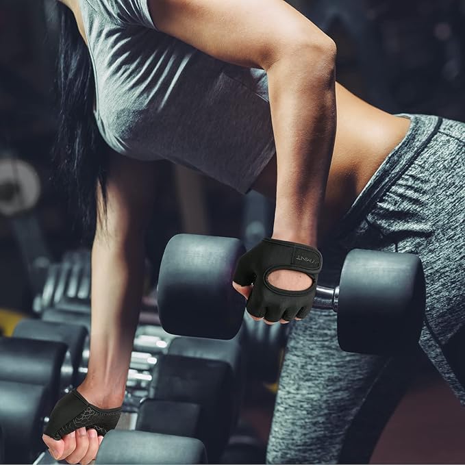 Minimal Weight Lifting Gloves,Short Micro Workout Gloves Grip Pads with Full Palm Protection & Extra Grip for Men Women Weightlifting,Gym,Exercise Training